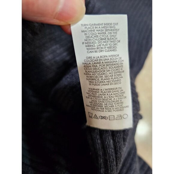 Women's Cabi Cosmo Zip Cardigan Dark Gray Ribbed #3366 Size XXS - Picture 5 of 5